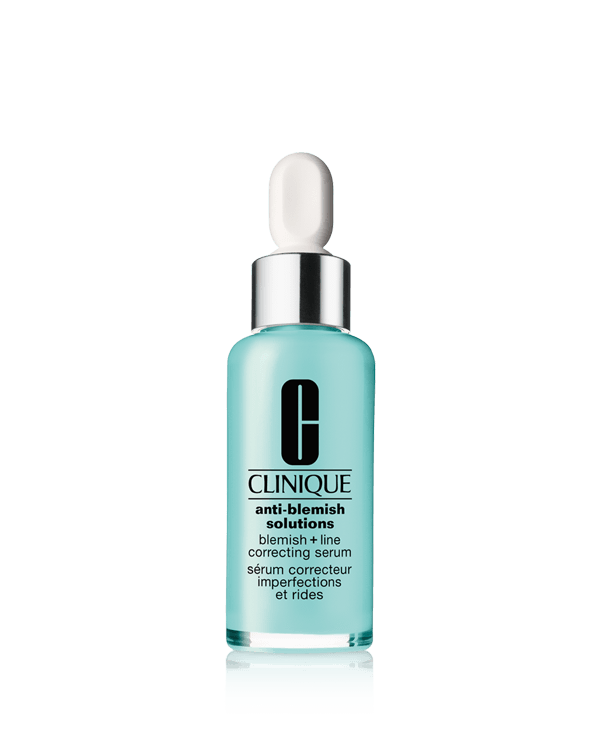 Anti-Blemish Solutions Adult Blemish + Line Correcting Serum, An acne serum developed specifically for adult skins experiencing breakouts along with lines and wrinkles.